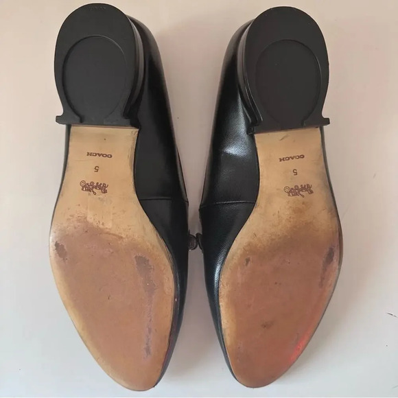 Coach Isabel Loafers in Black Leather Size 5B - Picture 9 of 14